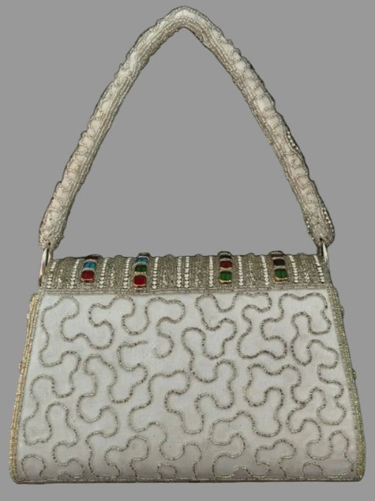 White clutch bag