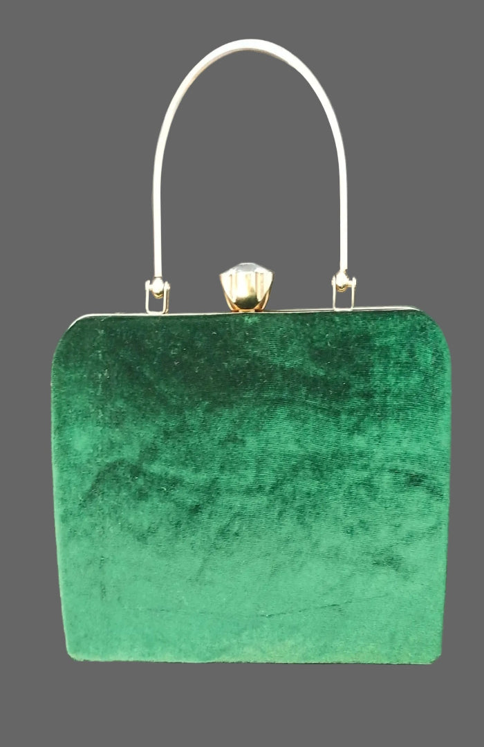 Emerald Velvet Clutch