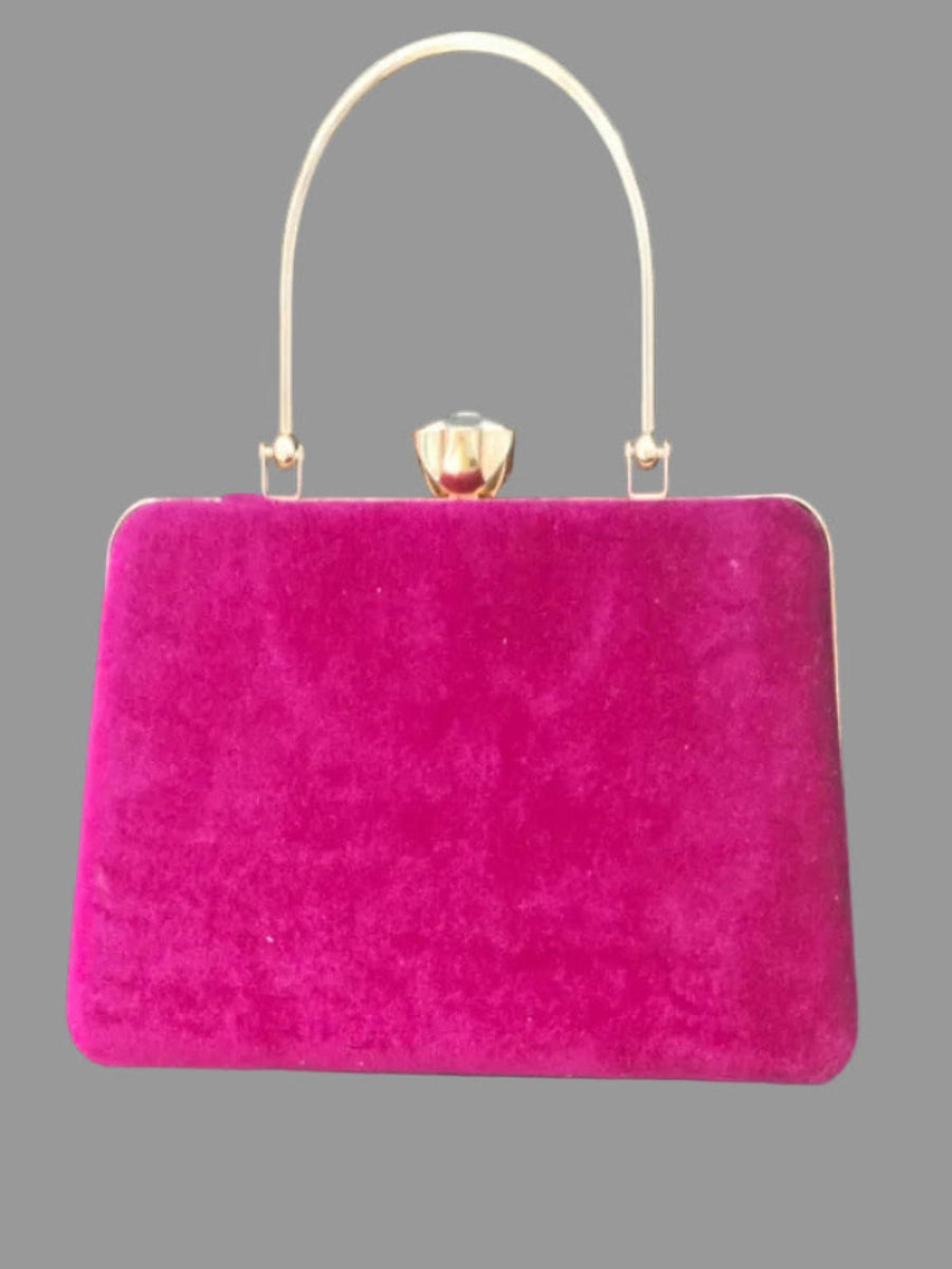 Plum clutch bag