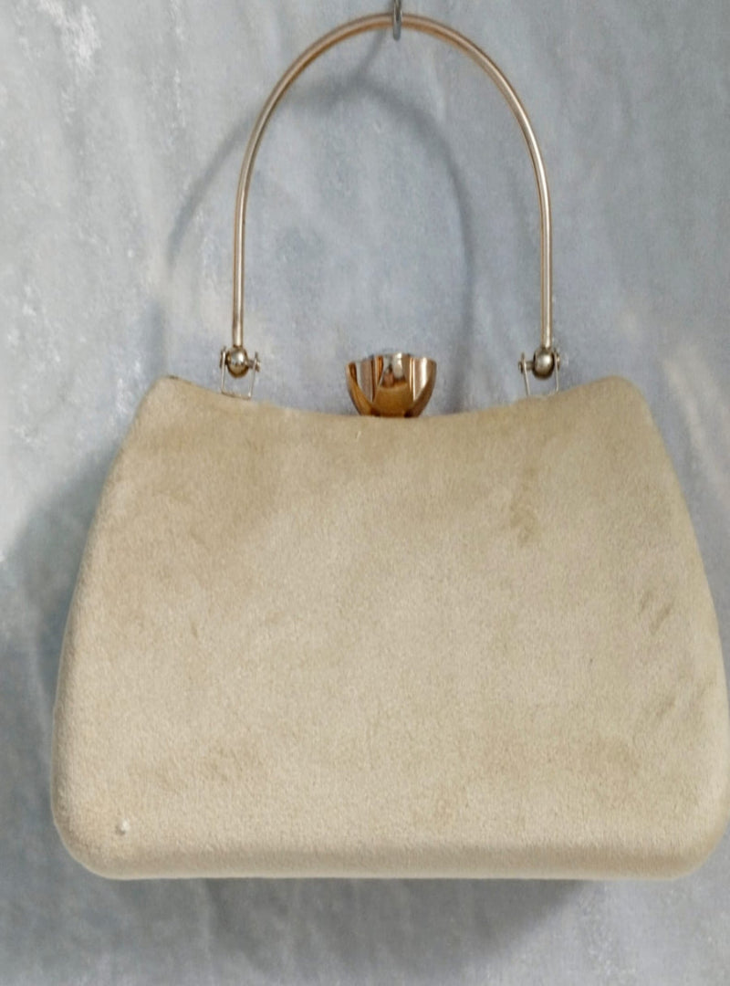 Ivory stone clutch bag
