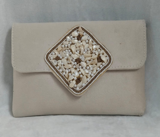 Elegant Ivory clutch bag