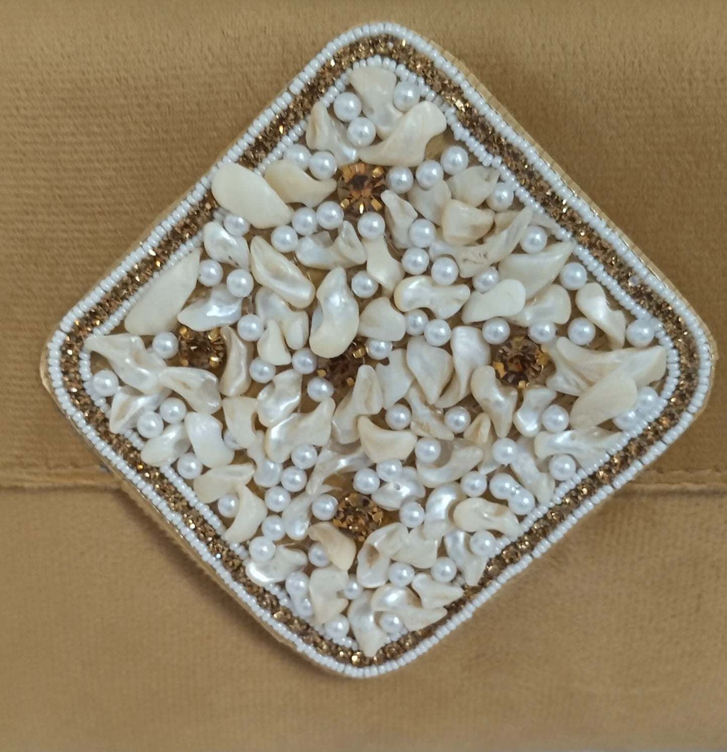 Elegant Mustard clutch bag