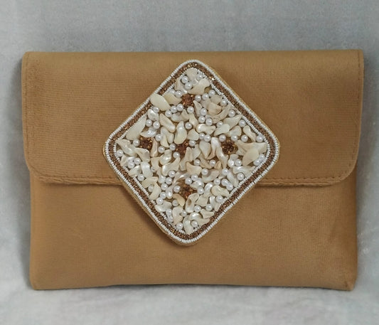 Elegant Mustard clutch bag