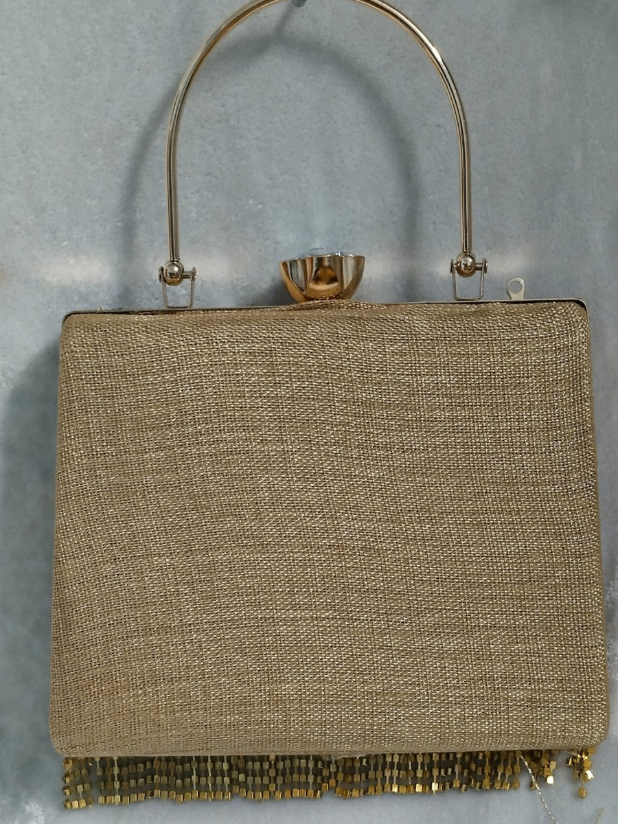 Golden Fringe Bridal Clutch bag