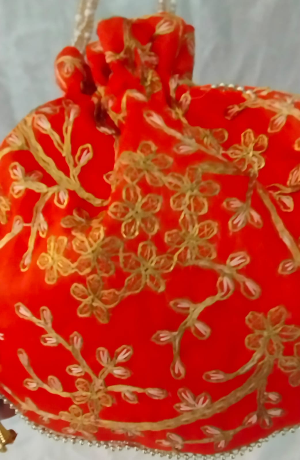 Festive Orange Potli Bag