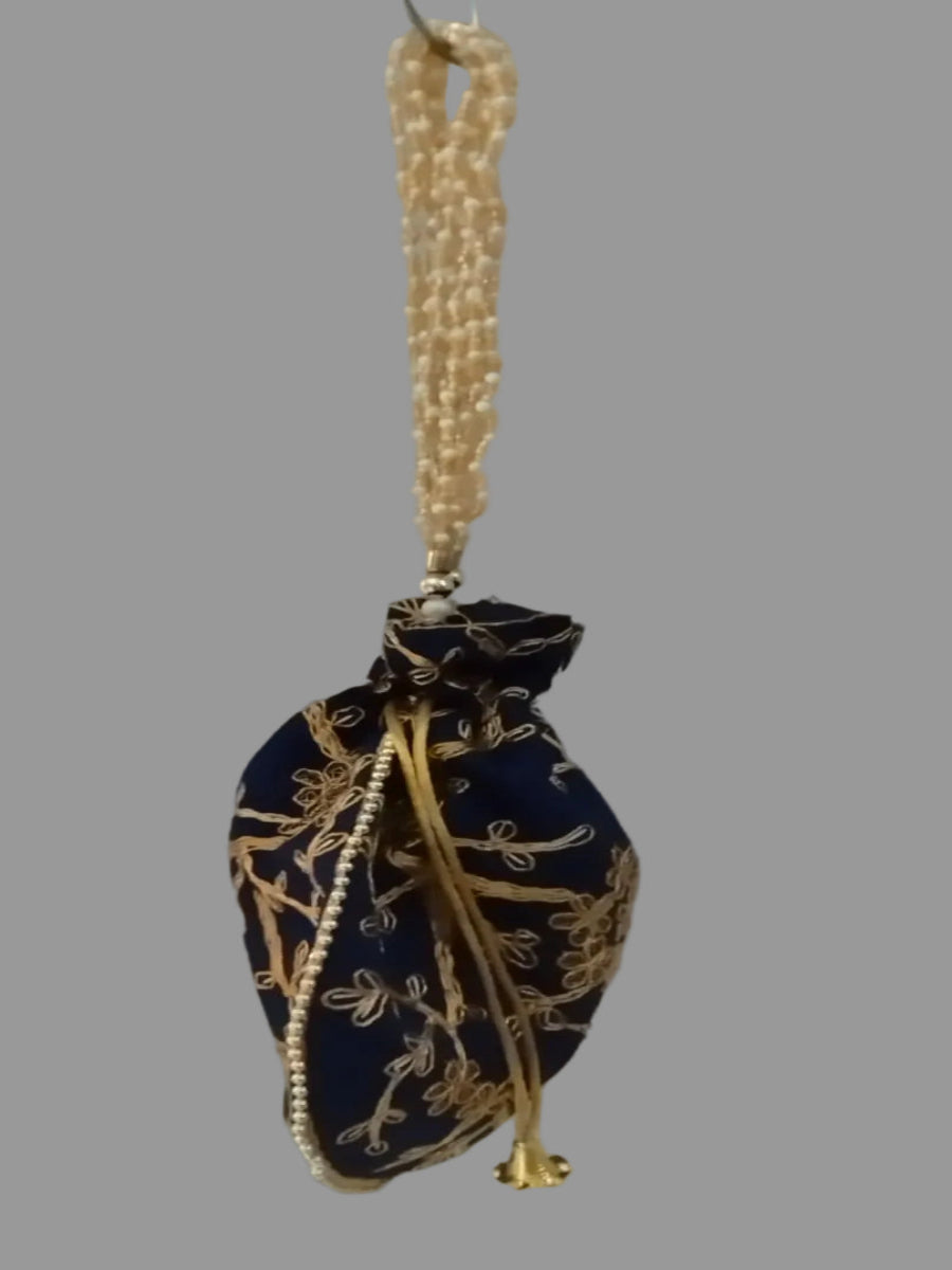 Festive Blue Potli Bag