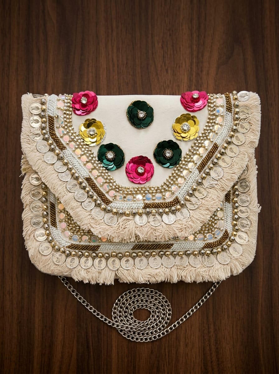 Handcrafted clutch