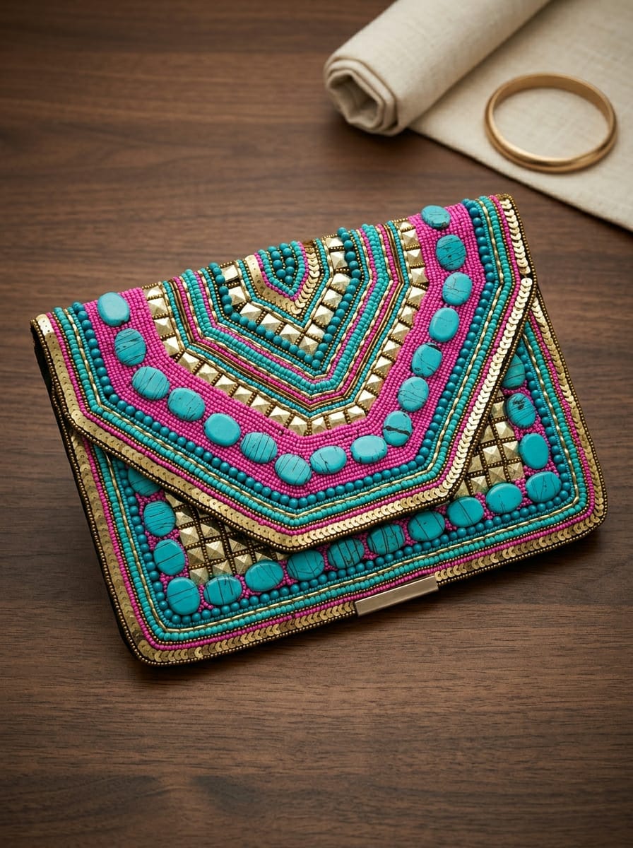 Handcrafted clutch