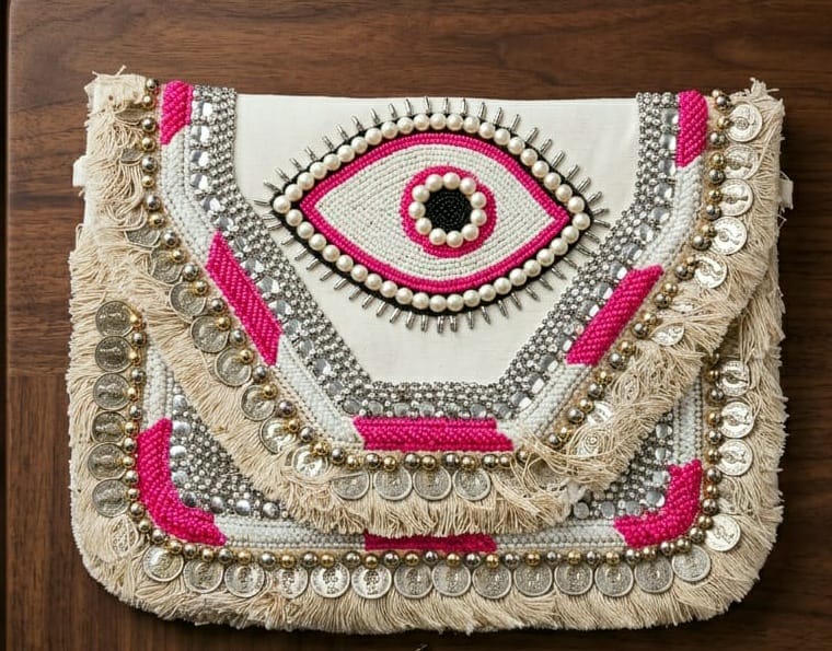 Handcrafted clutch