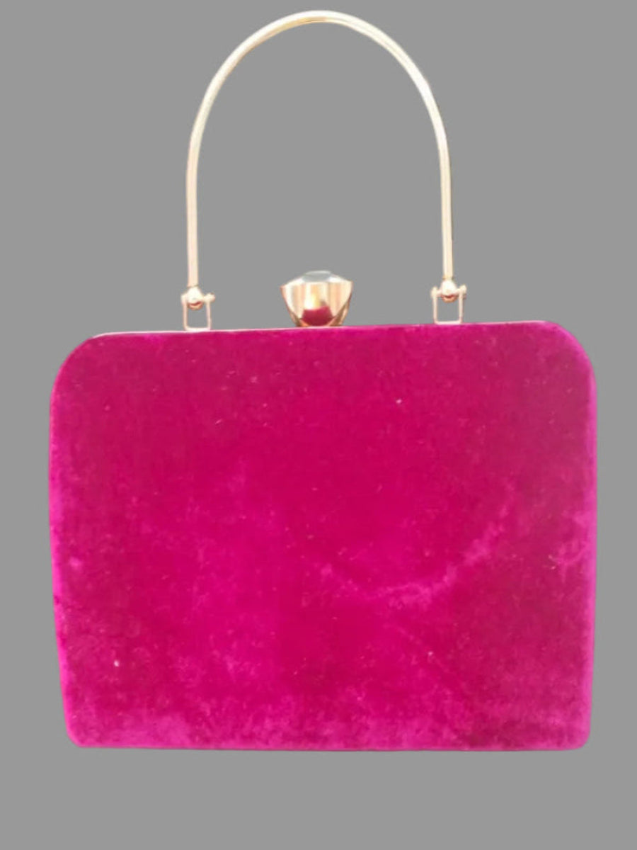 Plum evening clutch bag